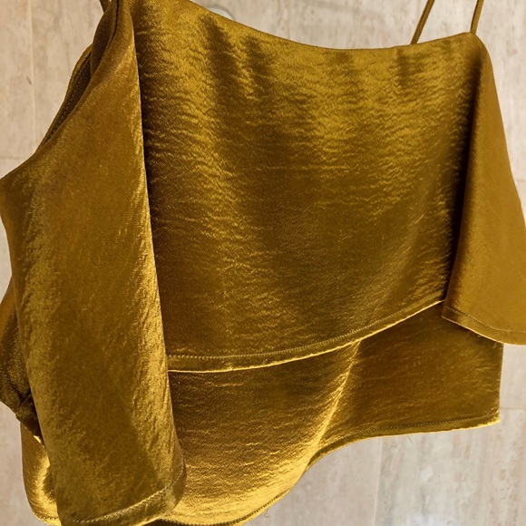 Urban Outfitters Cropped Satin Tank (Small) - Picture 4 of 5